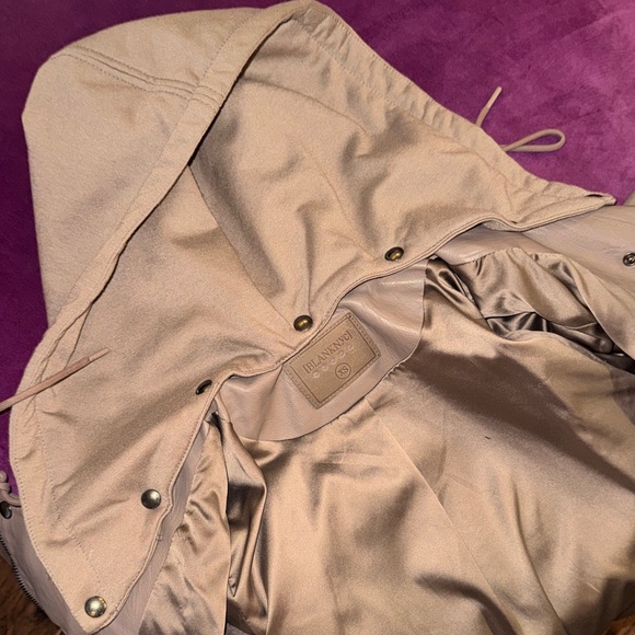 Blank NYC Taupe Leather Jacket with Removable Hood XS Women’s Coat XS - Picture 6 of 12
